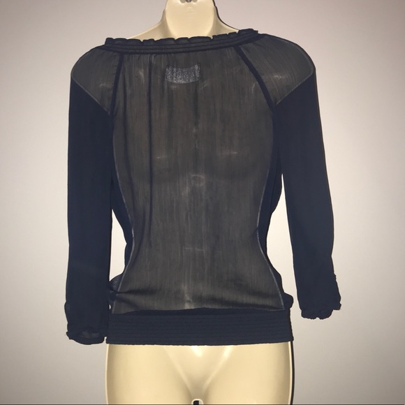 Sheer Blue Blouse - Picture 3 of 6